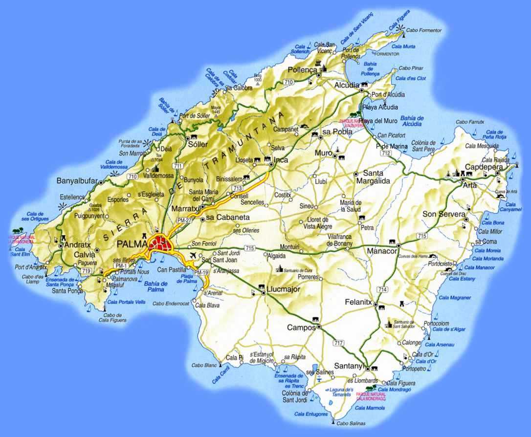 Karte Mallorca
